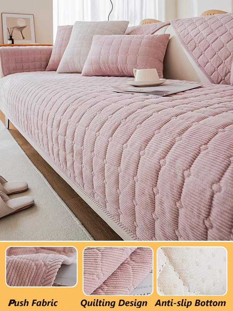 

Утолщенный плюшевый чехол для дивана, европейский универсальный чехол для полотенца для дивана, нескользящий чехол для дивана, полотенце для дивана для декора гостиной 1 pillowcase 50x30cm