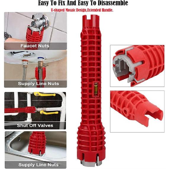 5/8 w 1 antypoślizgowy klucz do kranu zlewu wielofunkcyjny podwójny klucz do naprawy głowicy bojler narzędzia hydrauliczne narzędzia łazienkowe