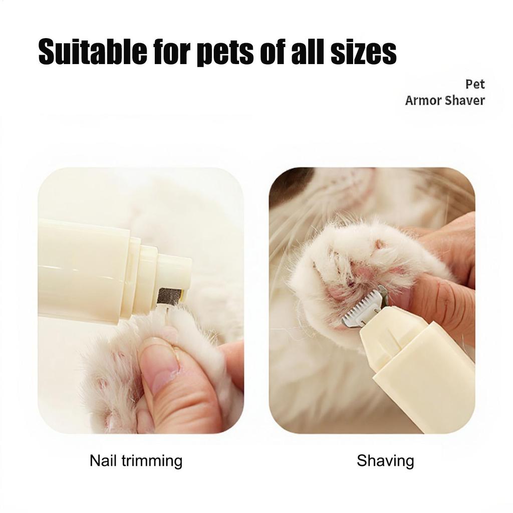 Dog Trimmer For Grooming Quiet With LED Light 2-in-1 Dog Paw Trimmer Hair Nail Grinder For Small Large Breed Cat Puppy Kitten