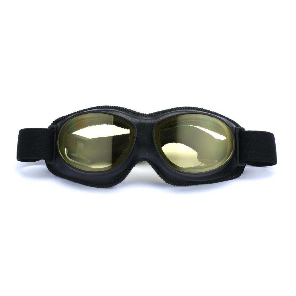 Retro Goggles, Motorcycle Riding Goggles Leather Frame UV Protection Locomotive Modification Accessories