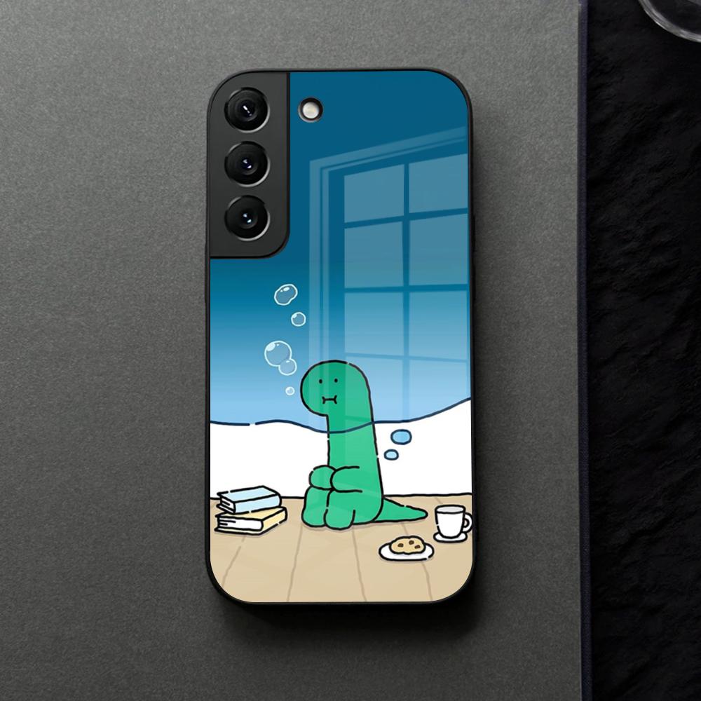 Joguman Studio Phone Case Glass For Samsung Galaxy S21 S25 S22 S20 S24 S23 Ultra Fe Plus A16 A34 A54 A24 Coque