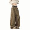 51 Hip-Hop Retro Deconstructed Multi-Pocket Cargo Jeans Unisex American High Street Vintage Wide-Leg Long Pants