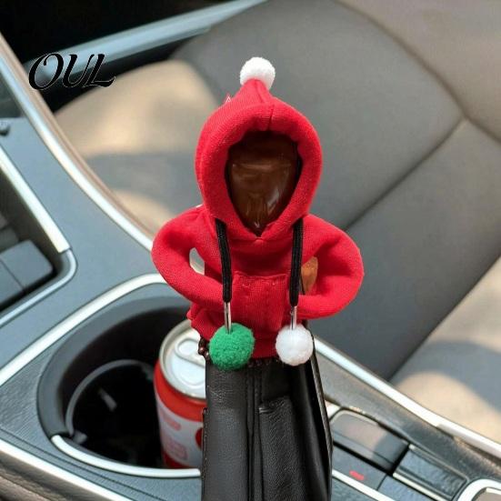 Araba İç Mekan Kişilik Yükseltme Vites Kolu Kapüşon Kılıfı, Araba İçin Komik Düğme Kapağı, Sweatshirt Vites Kolu Sapı Koruyucu Manuel ve Otomatik
