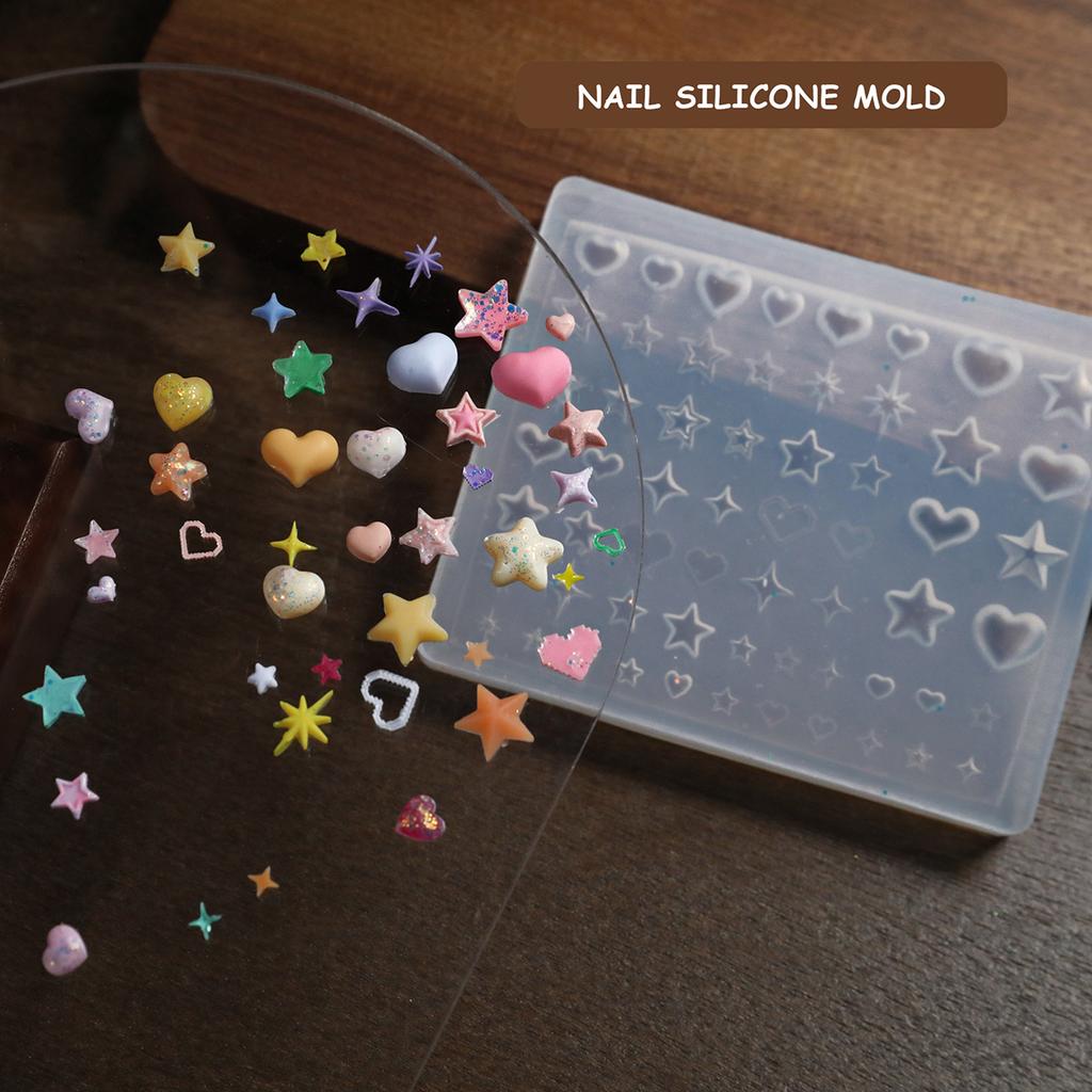 Nail Art 3D Weiche Silikonform Schnitzwerkzeug Schleife Nail Art Prägekleber DIY Design Maniküre Schablone Nail Art Schablonenwerkzeuge