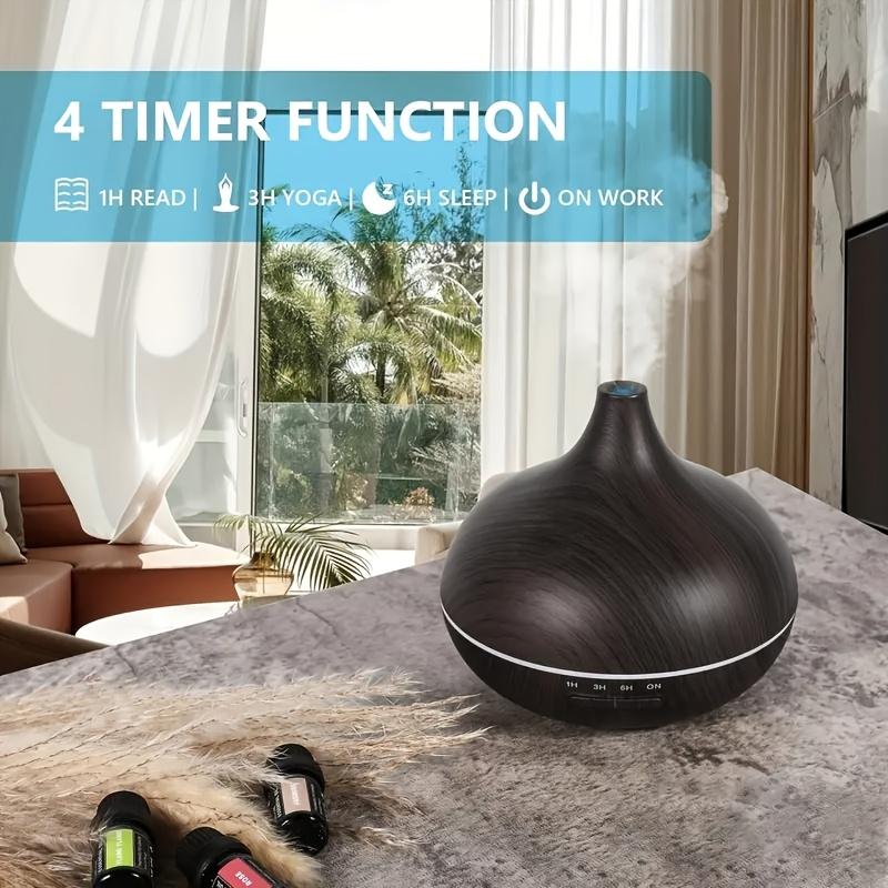Diffuser For Home 1pc 18.6 Oz Large Capacity Essential Oil Aromatherapy Diffuser Electric Ultrasonic Air Humidifier With Timer W