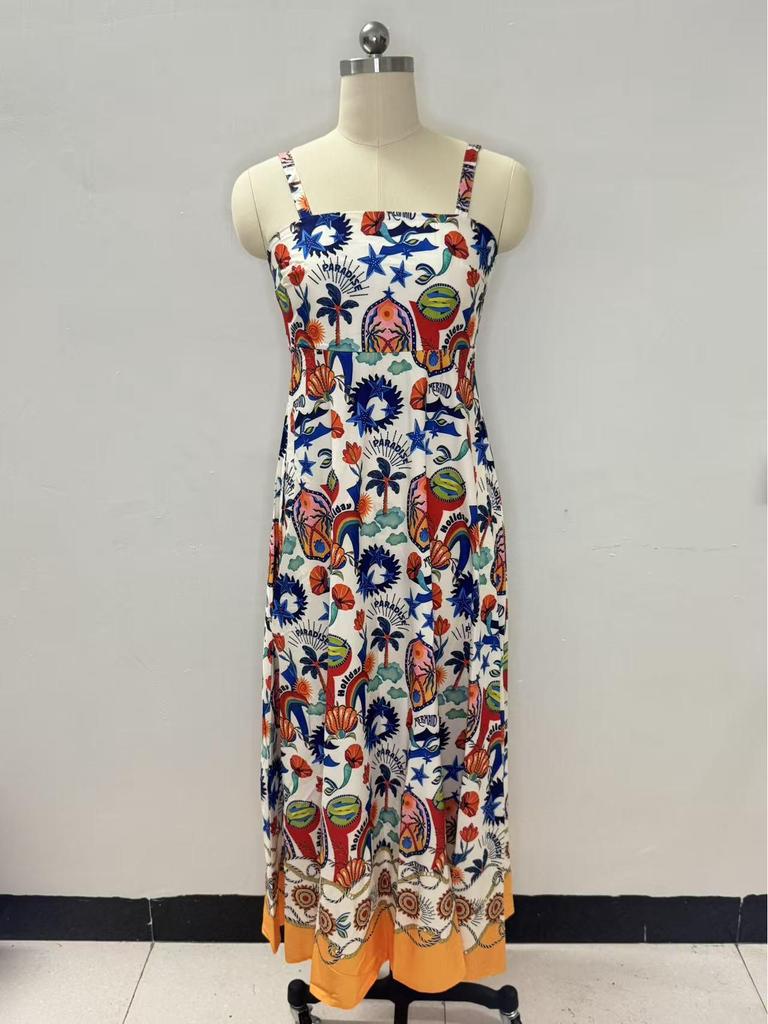 2026 Frühling Europäisch & Amerikanisch Schick Graffiti Print Weste Kleid
