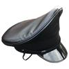 PU Leather Captain Cap Prom Performance Big Brimmed Hat Bar Cosplay Show Hat Personality Beret Cap