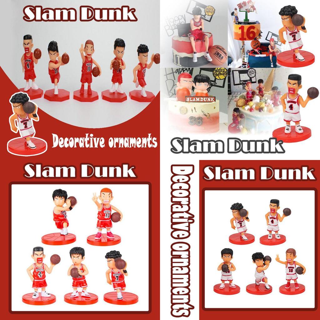 Exquisite Slam Dunk Hanamichi Sakuragi Rukawa Kaede Mitsui Hisashi Pvc Action Figure Model For Anime Enthusiasts