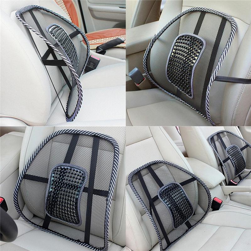 Massage Vent Mesh Lumbar Lower Back Brace Support Car Seat Chair Cushion Pad