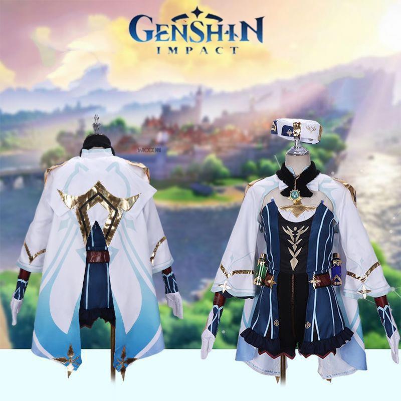 Genshin Impact Sucrose Cosplay Costume Hat Fancy Dresses Halloween Outfits