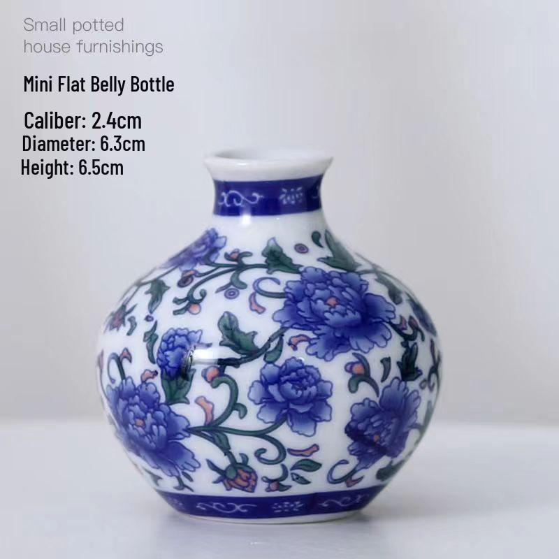 Antique Blue and White Chinese Porcelain Vase - European & American Handicraft for Flower Arrangements