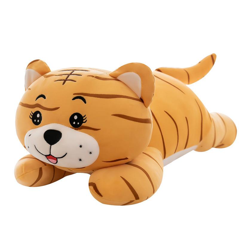 Plush Tiger Toy Cartoon Stuffed Animal Doll Cute Home Decoration Gifts Kids