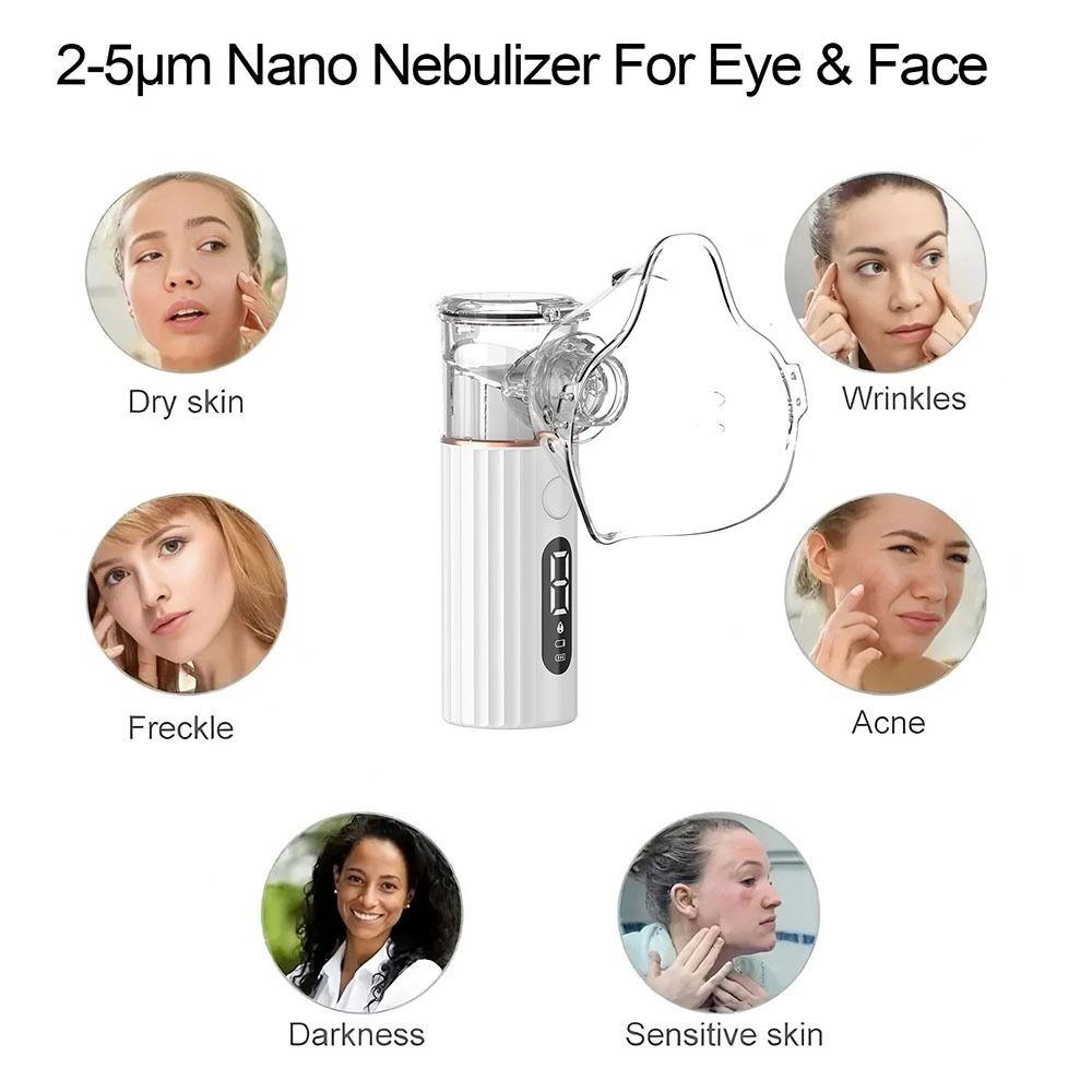 Moisturizing System Portable Facial Steamer Mist Function Nano Mist Sprayer  Daily Beauty Routine