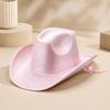 Kids Glitter Western Panama Hat Party Accessory with Broad Edge and Pinched Top for Costume Shows, Dance Recitals, Photo Fun