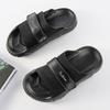 Men Slippers Wide Palm Outdoor Summer Black Flats Beach Shoes for Students Plus Size