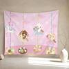 Sugar Bunnies Dreamland Carousel Anime Tapestry Hippie Flower Wall Carpets Dorm Decor Wall Hanging Home Decor