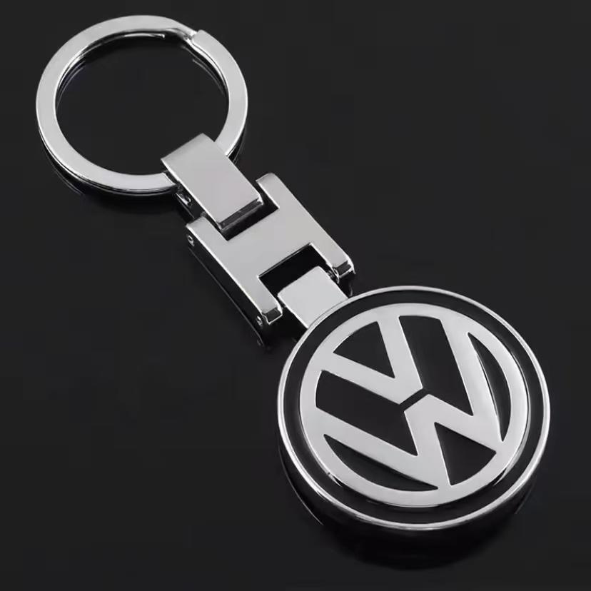 Suede Car Keyring Zinc Alloy Keychain Remote Key Auto Accessories For VW GTI Polo Golf Passat Tiguan Arteon Taigo Jetta Hub Cap vhcp29