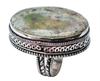 Unakite Jasper Natural Gemstone Silver Plated Ring US Size-6.5 R 642