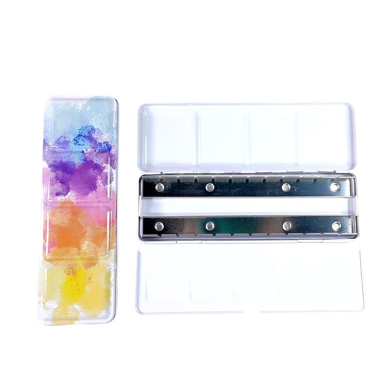 

24 Well Metal Paint Palette Case Watercolor Paint Box with Lid Watercolor Paint Tray For Oil Acrylics Gouaches Paints