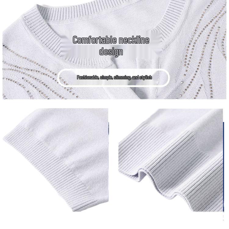 Mamas Sommer 2026 Eis-Seide Kurzarm-T-Shirt-Set für mittelalte und ältere Frauen - Modisches, leichtes Zweiteiler-Sommer-Outfit