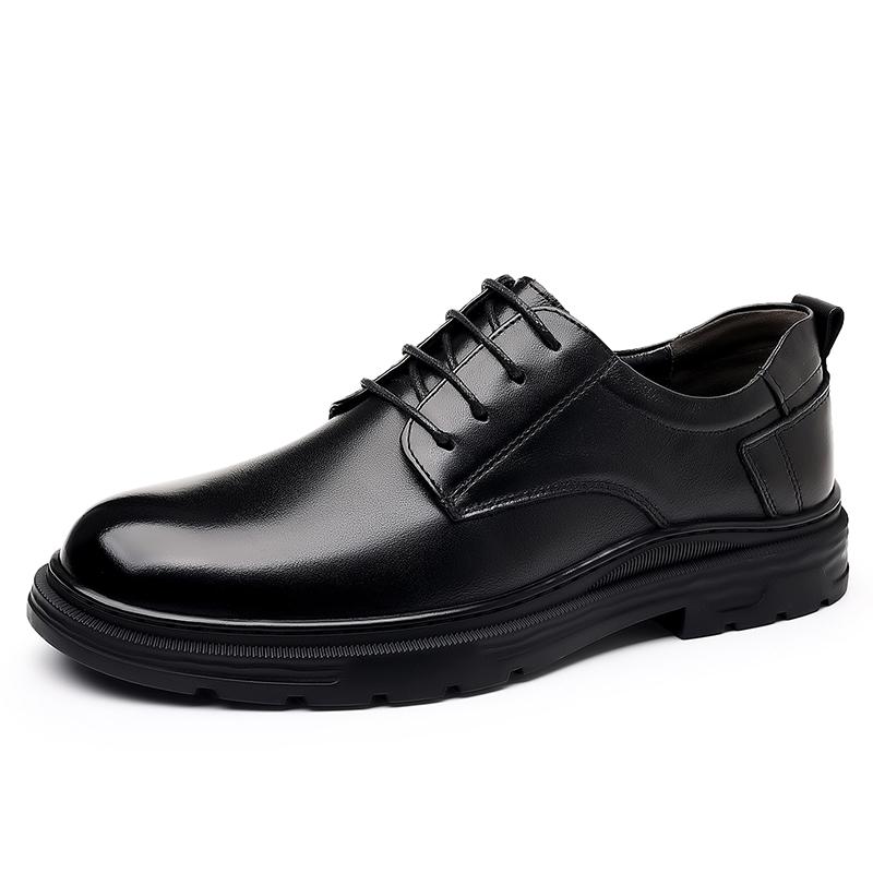 Fashion Men's Leather Oxford Shoes Business Formal Dress Shoes for Office Comfortable Slip-Resistant Flats Luxury Brand Men Casual Shoes