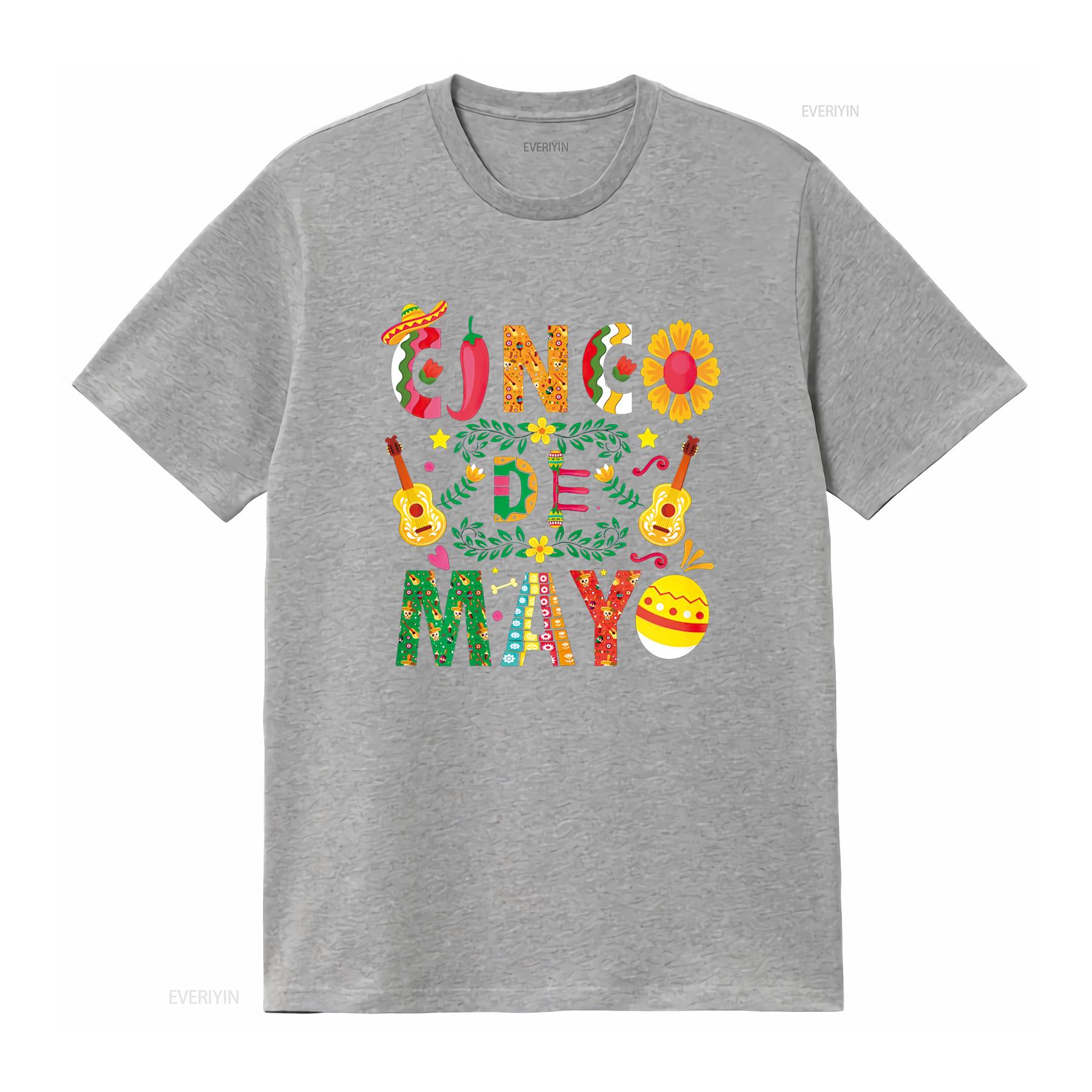 

Cinco De Mayo T Shirt Mexican Fiesta 5 vintage Washed designer clothes Stretched Casual Breathable Versatile Soft homme S