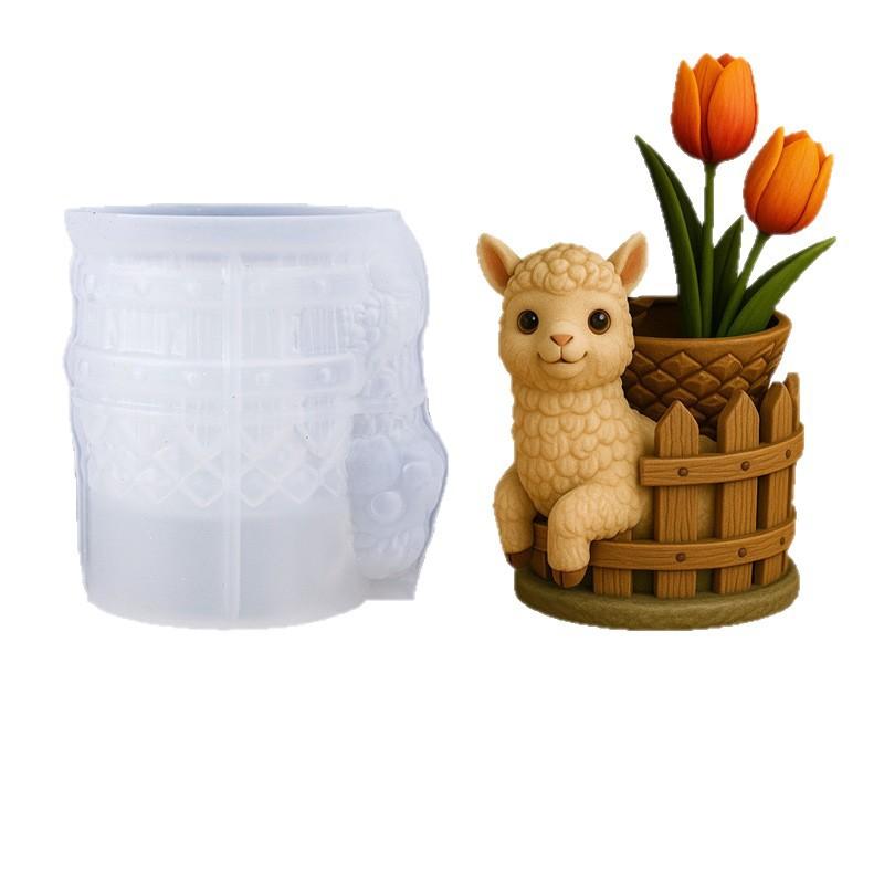 Plaster Cup Mold Decorative Scented Candle Cup Mold Pine Cone Silicone Mold Cute For Diy Crafts Flower Pot Decoration Home белый