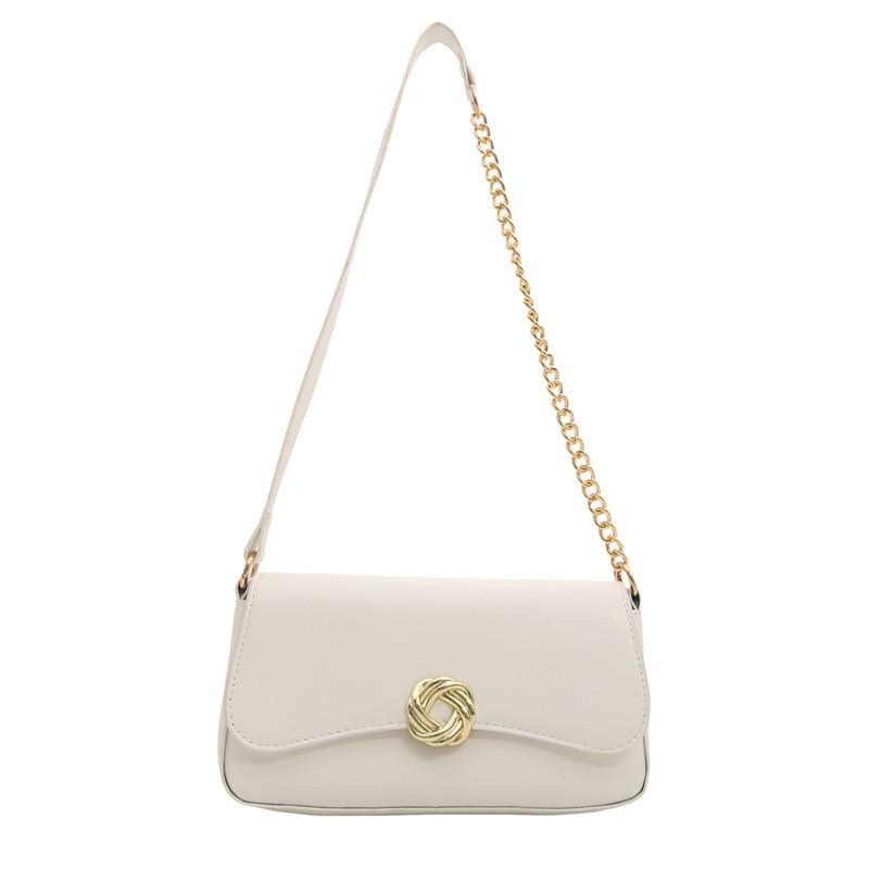 Chic Urban Style Womens Shoulder Bag 2024 Summer New Trendy Medium Crossbody белый