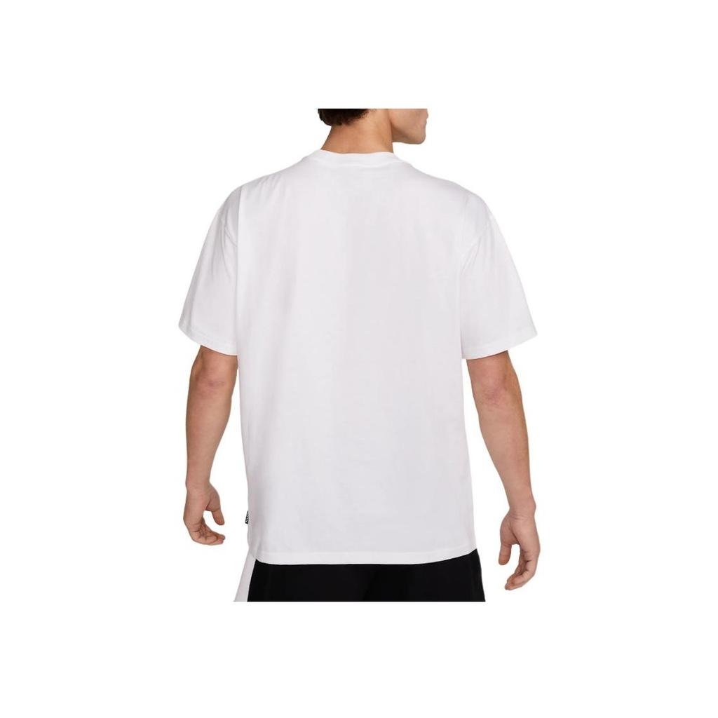 Nike Letter Brand Logo Print Round Neck Drop Shoulder Loose Short Sleeve T-Shirt Men T-Shirt White HJ0578-100