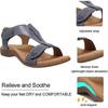 Women's Comfortable Orthopedic Sandals, Sursell Orthopedic Sandals, Flat Beach Casual Sandals-37-black