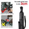 18V Electric Wrench 3/8 Cordless Ratchet with Battery LED Light Kit Right Angle Rechargeable Scaffolding 60N.m Torque