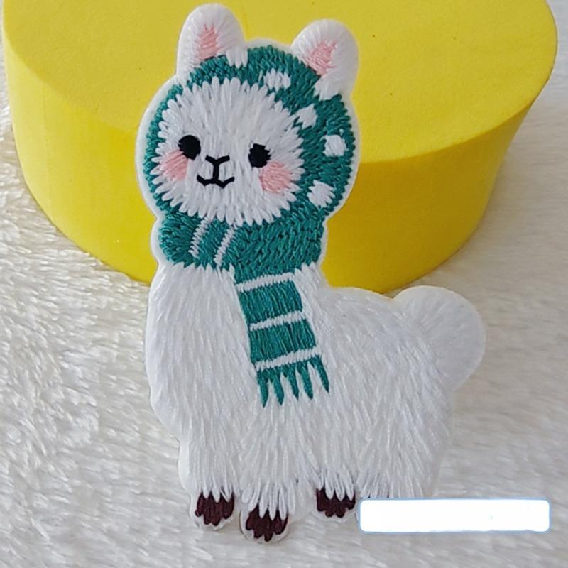 Adesivi in Stoffa Ricamati con Alpaca Cartone Animato Carino Adesivi Decorativi, Molto Adatti per Vestiti, Scarpe, Cappelli, Cappotti, Sciarpe, Decorazione di Zaini