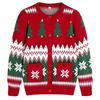 European-Size Parent-Child Jacquard Christmas Sweater Pullover for Autumn and Winter