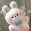 Couple Bear Rabbit Squeaking Plush Doll Pendant Cute Blush Rabbit Bag Keychain Pendant