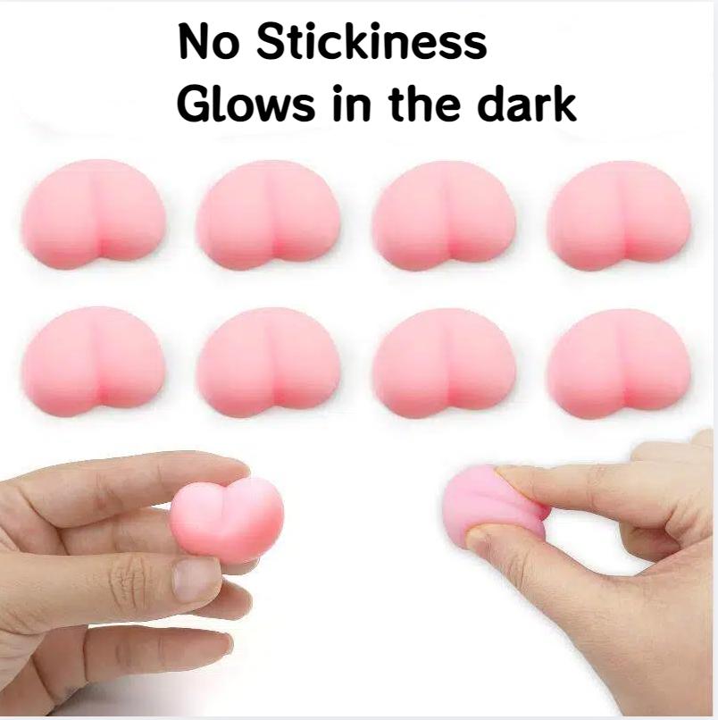 10Pcs Funny Peach Buttocks Stickers Soft Pinched Decompression Toy Decals For Phone Notebook Laptop Diy Stickers Accessories