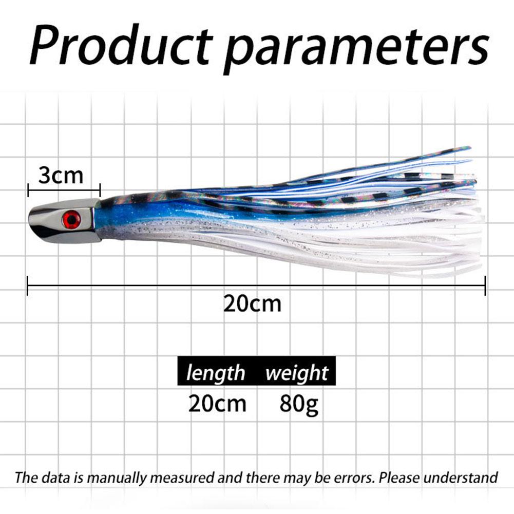 Fishing Trolling Lure Squid Skirt Bait Big Game Drag Fishing Marlin Tuna Trolling Lure for Marlin Tuna Dolphin & Shark