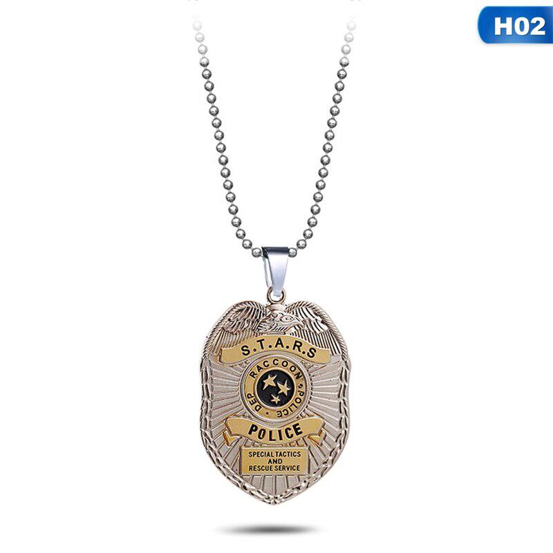 Game Raccoon City Police Badge Pendant Necklace Keychain Gifts Jewelry Accessories