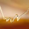 Simple Line Pendant Necklace, Paired with Synthetic Zircon Design, Suitable for Elegant Jewelry for Daily and Casual Wear