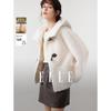 Women's Plush 100% Wool Hooded Toggle Coat