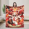 Hazbins Hotels Lucifer Flannel Blanket Spring Warm Soft Throw Blanket for Couch Bed Comfortable Bedspread Sofa Bed Cover