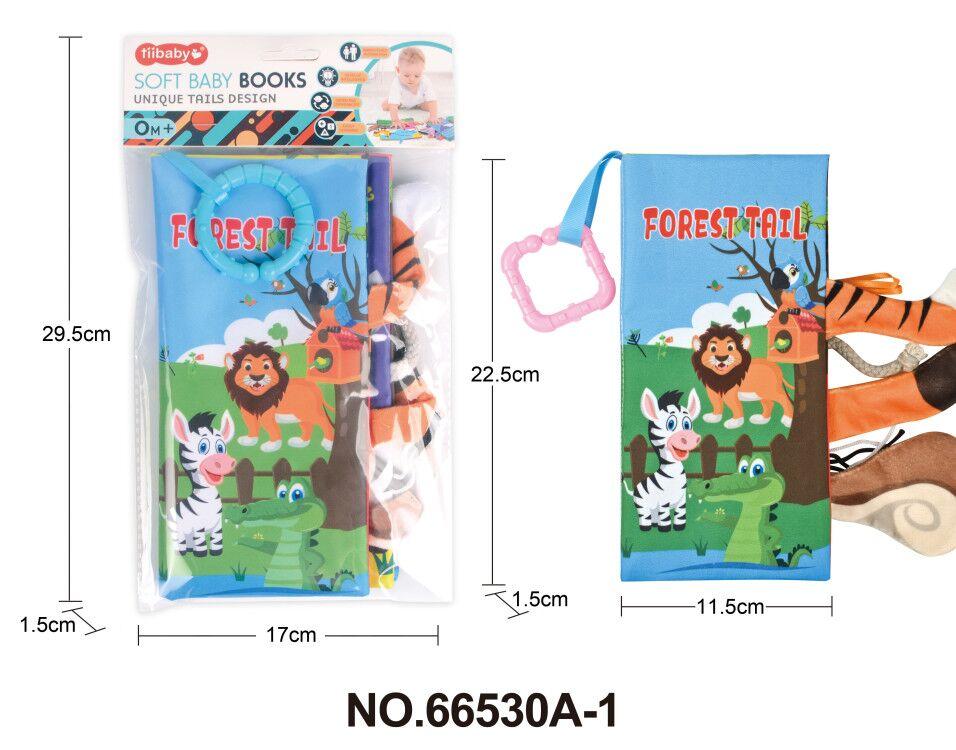 Baby Early Education Toys Tail Cloth Book Puzzle Parent-child Interactive Sound Ring Paper Baby Puzzle Exercise Toys