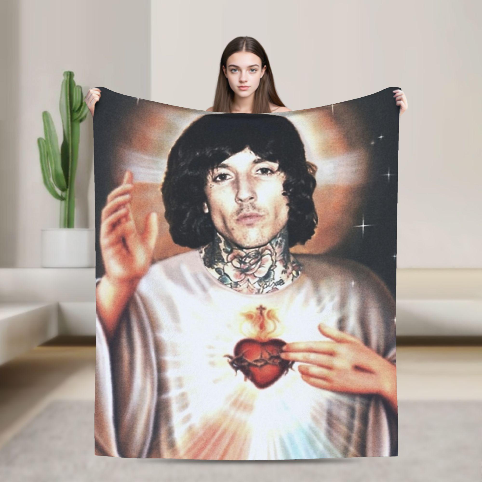 Saint Oli Sykes Bringed Me The Horizoned Blankets Fleece Winter Multi-function Soft Throw Blanket for Bedding Office Quilt 75X95CM