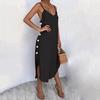 Women Sexy Low Cut Irregular Loose leisure Dress Elegant Party Prom Dresses