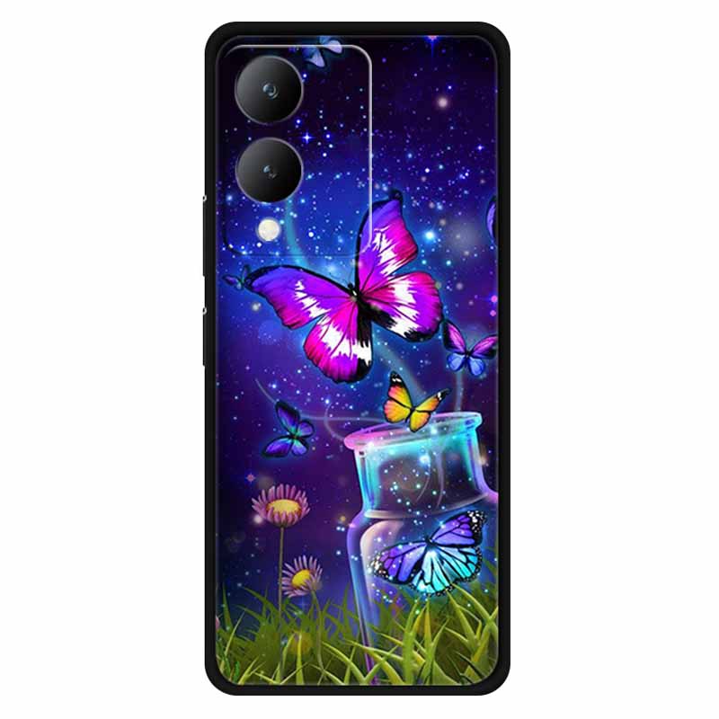 Fundas For Vivo Y17s 4G Case Silicone Wolf Lion Soft TPU Phone Covers for Vivo Y17s 2023 Y 17s Bumper Coque for VivoY17s Black