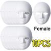 1/10pcs Paper Mache Masks White DIY Full Face Masks Paintable Paper Mask for Halloween