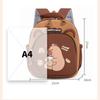 Kawaii Cartoon Capybara Backpack Large Capacity Nylon Capybara School Bag Multi-layer Lightweight Kindergarten Backpack