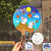 Kids' DIY Hand-Painted Round Fan