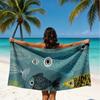 Marine Ocean Fish 2D Flat Printed Microfiber Beach Towel Sandproof Waterproof Surf Summer Holiday Swim Pool Bath Mat