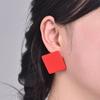 Pendientes Cuadrados de Color Caramelo de Moda Para Mujer Geométricos Grandes Azules Rojos Negros Pintura Escarchada INS Coreanos de Acrílico Sólido