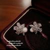 Elegant Butterfly Drop Earrings With Iridescent Mother-of-Pearl Cubic Zirconia 18K Gold Plated Vintage Chic Women